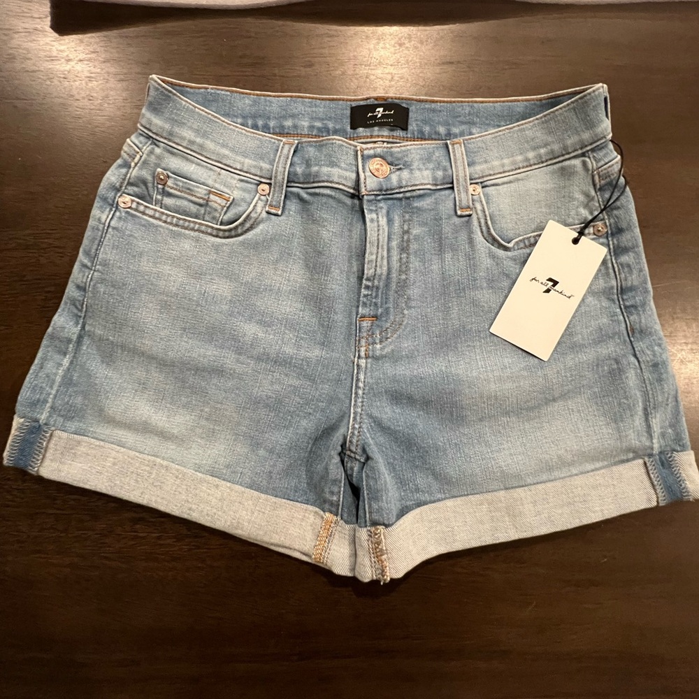 NWT 7 For All Man Kind, Mid Roll Shorts, 26